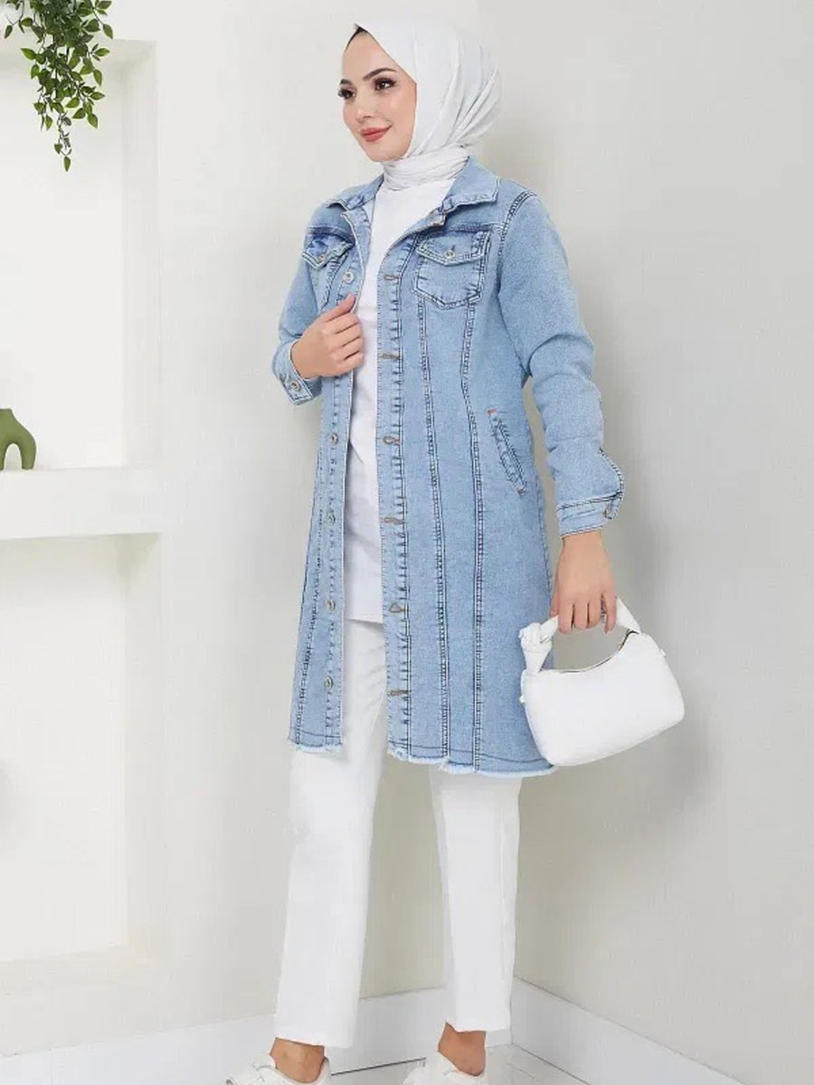 DEDEMAX Mavi Denim Ceket