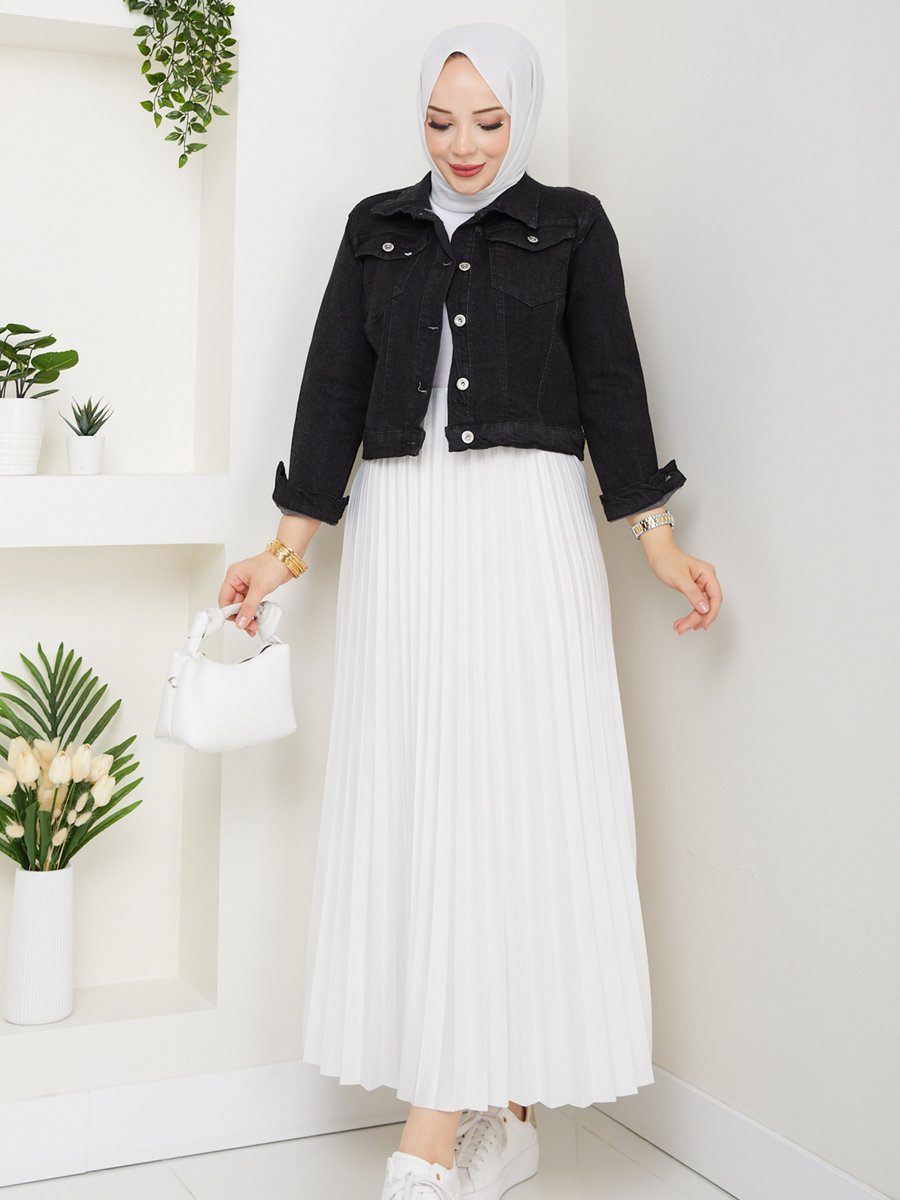 DEDEMAX Antrasit Denim Ceket