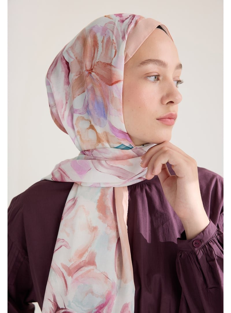 FRESHSCARFS Somon Soft Flora Floş Viskon Şal