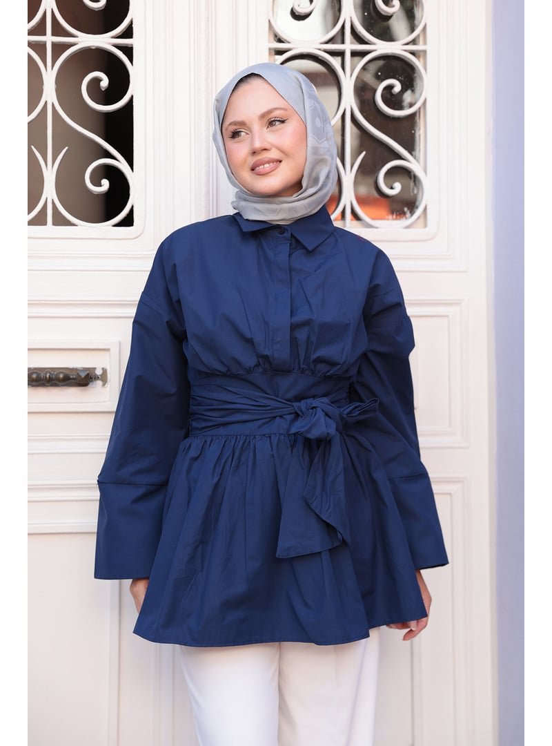 Locco Moda Lacivert Bali Poplin Gömlek