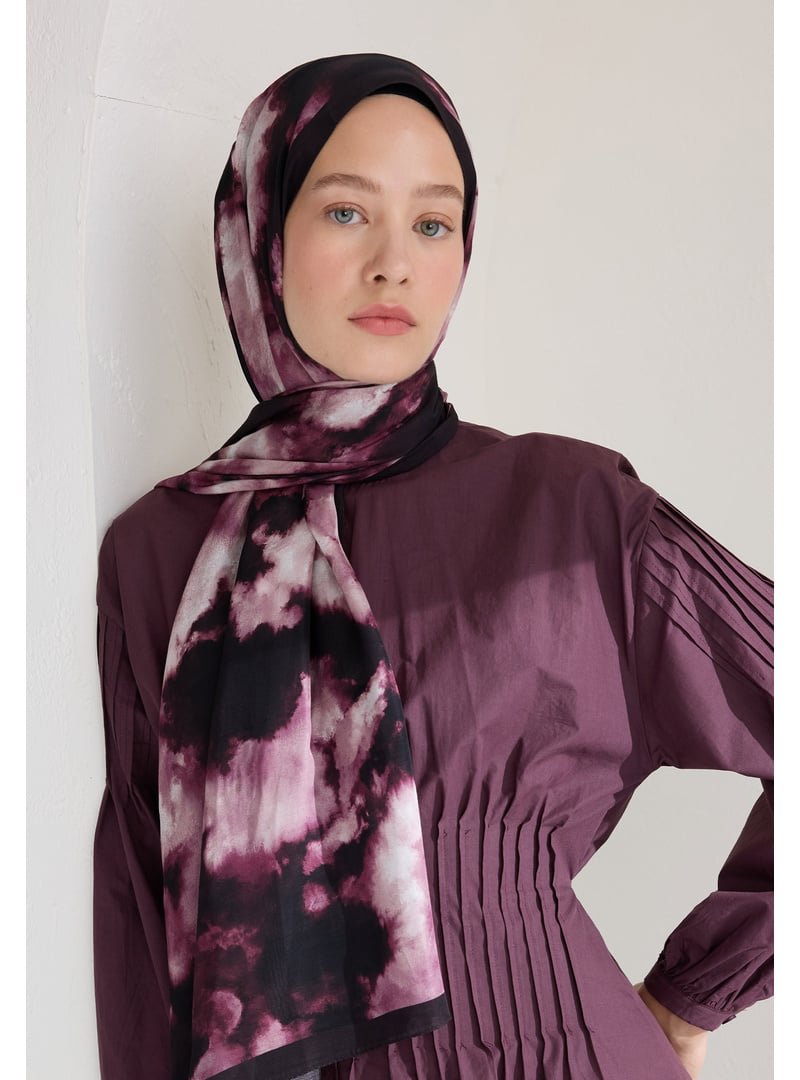 FRESHSCARFS Mürdüm Lola Floş Viskon Şal