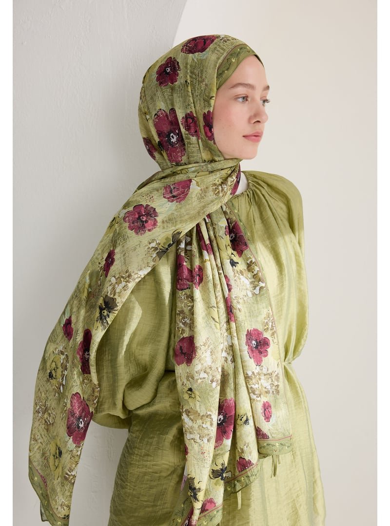 FRESHSCARFS Tıny Garden Floş Viskon Şal Adaçayı