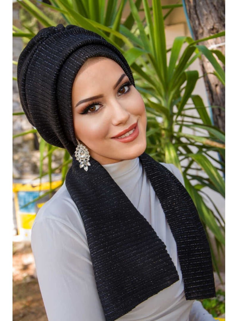 AİŞE TESETTÜR Fitilli Atkılı Bone