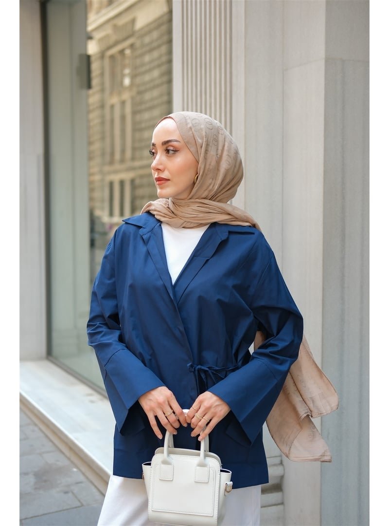 Locco Moda Lacivert Yandan Bağlamalı Gömlek
