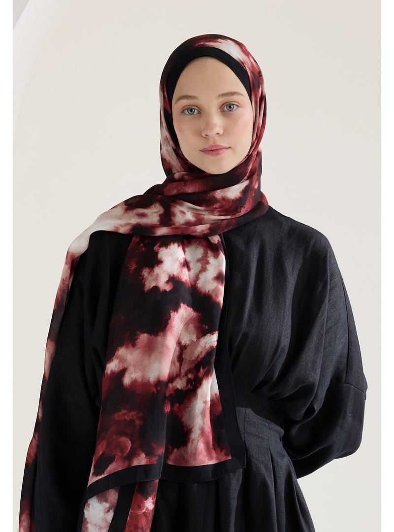 FRESHSCARFS Bordo Lola Floş Viskon Şal