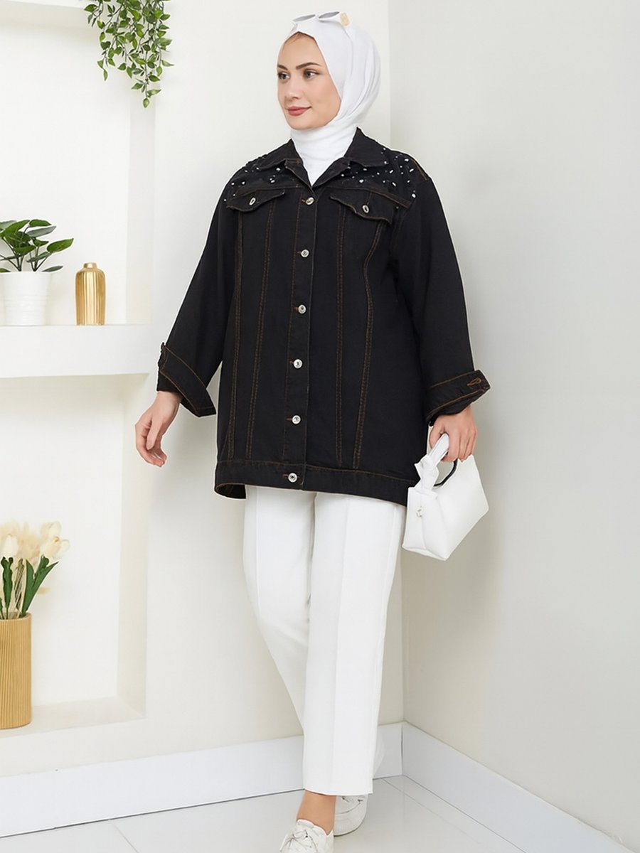 DEDEMAX Kahverengi Denim Ceket