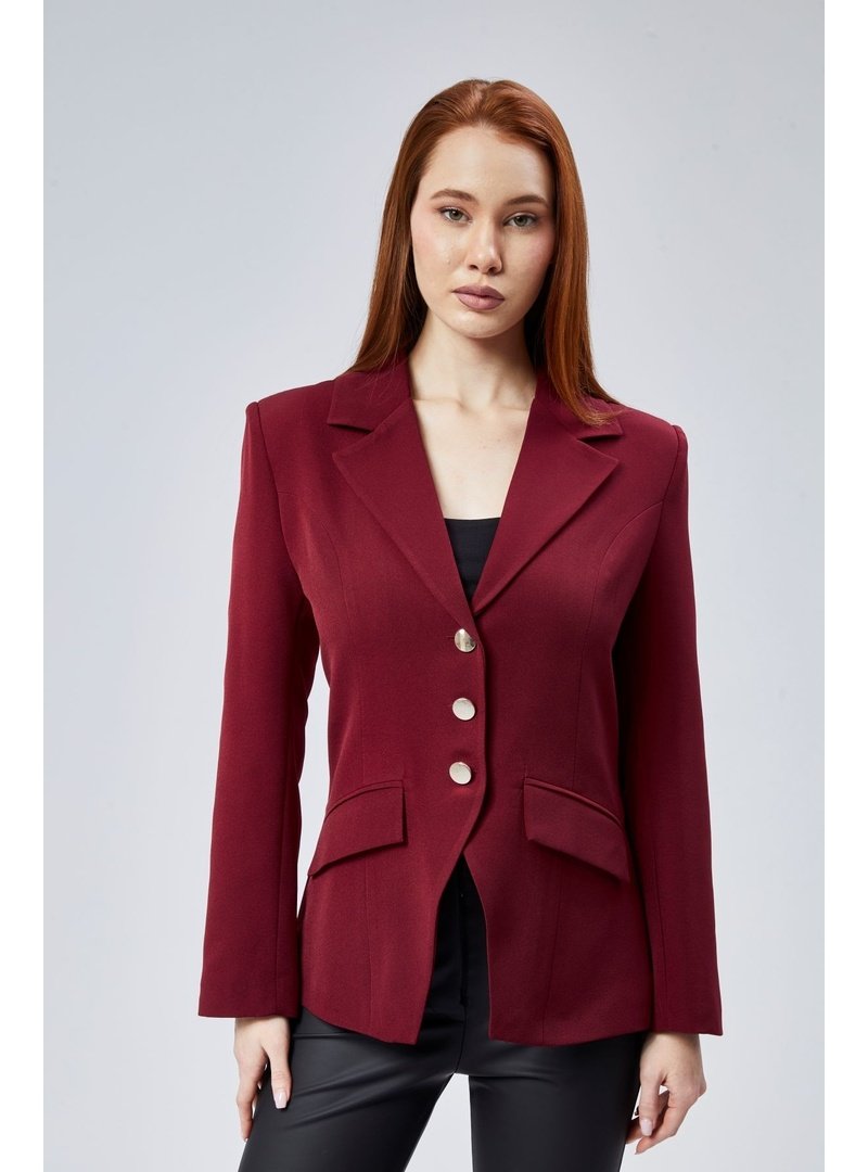 Bolivente Bordo Regular Fit Dokuma Ceket