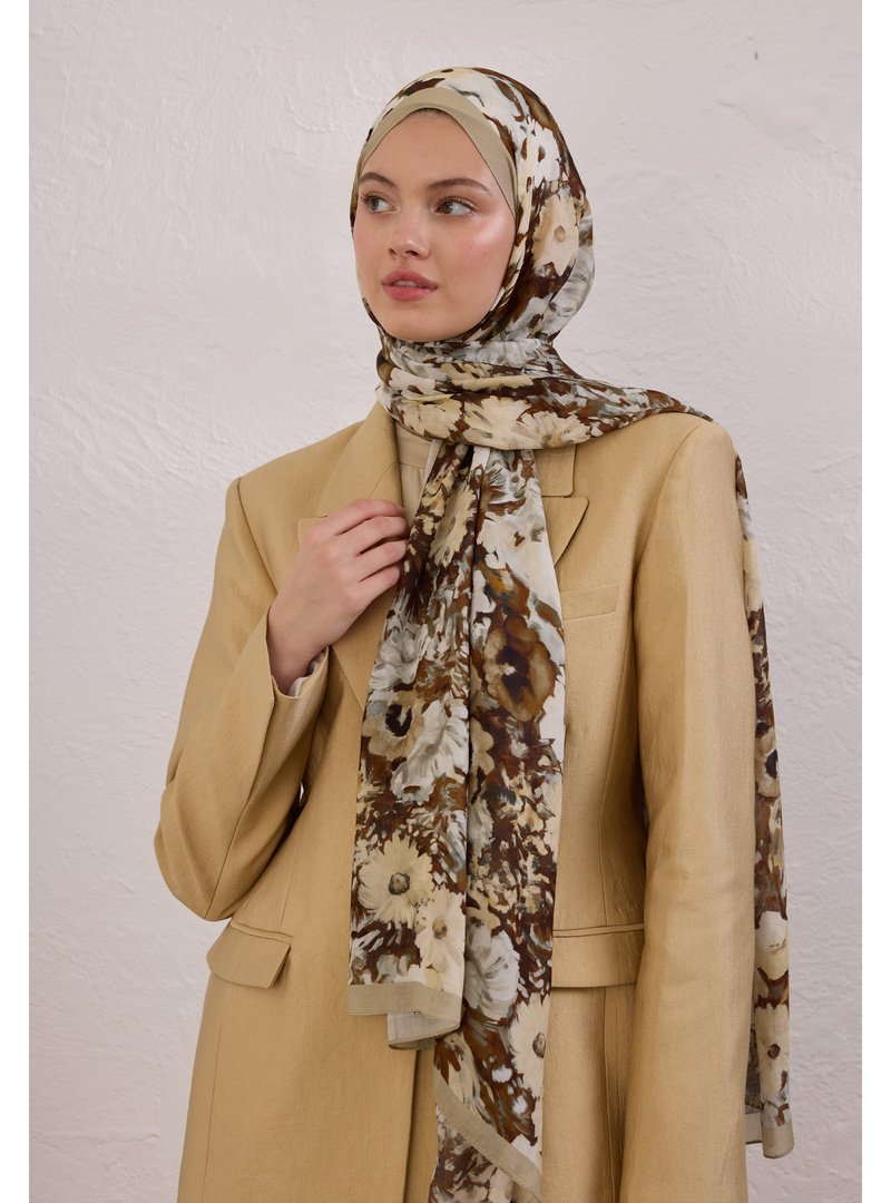 FRESHSCARFS Vizon Beauty Blossom Desen Rami Şal