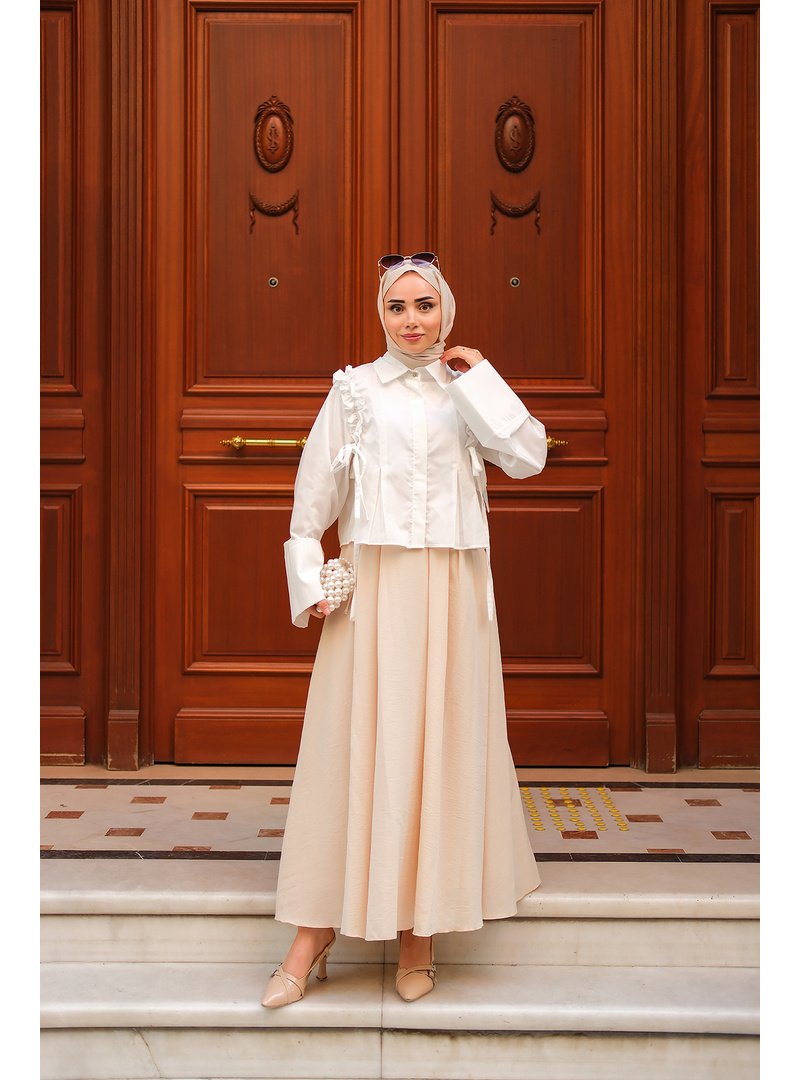 Locco Moda Krem Linda Etek