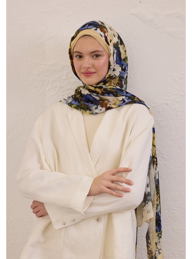 FRESHSCARFS Beauty Blossom Desen Rami Şal Butter