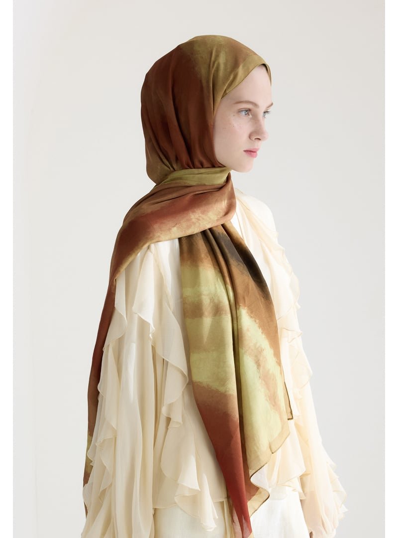 FRESHSCARFS Ombre Floş Viskon Şal Sahra
