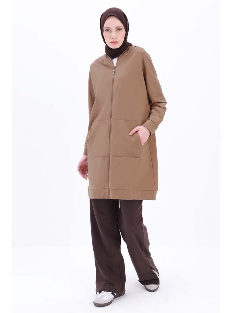 Allday Vizon Kapüşonlu Fermuarlı Sweat Hırka