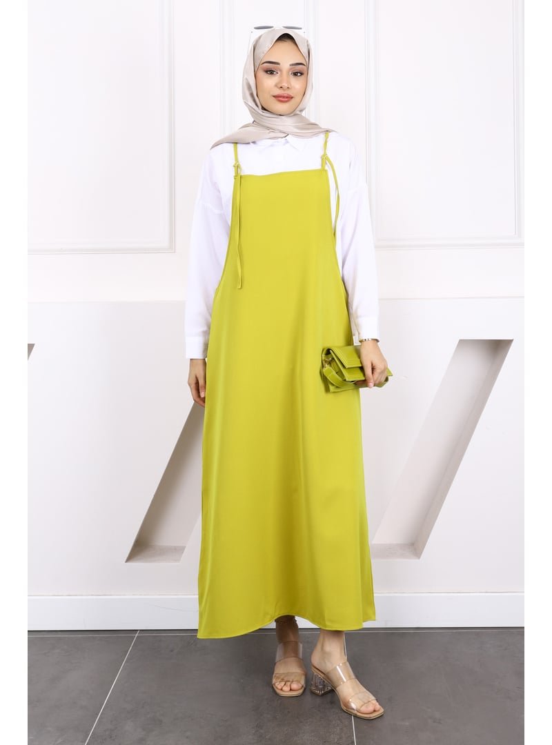 İmaj Butik Yağ Yeşili İp Askılı Jile