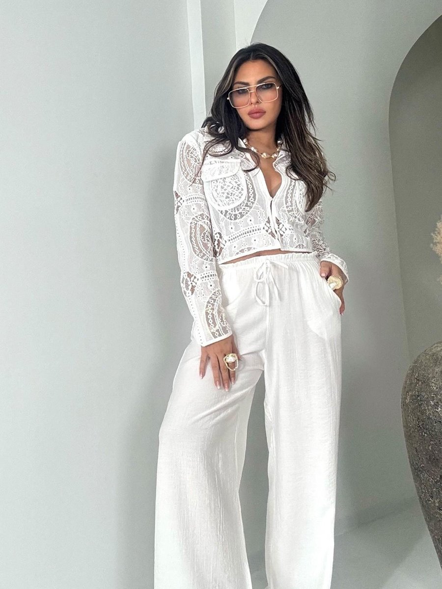 Sohotique By P Ekru Büzgü Bel Lastikli Krinkle Pantolon