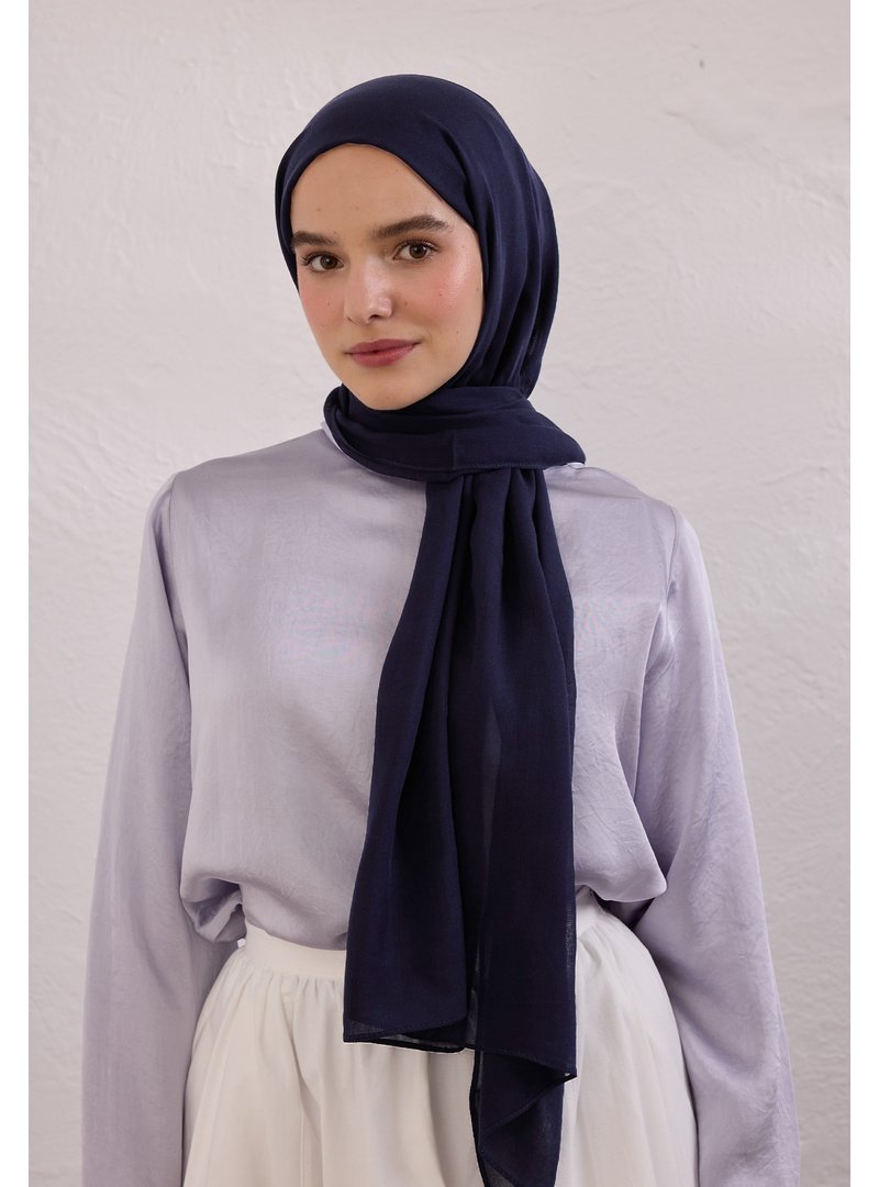 FRESHSCARFS Soft Viskon Şal Koyu Lacıvert