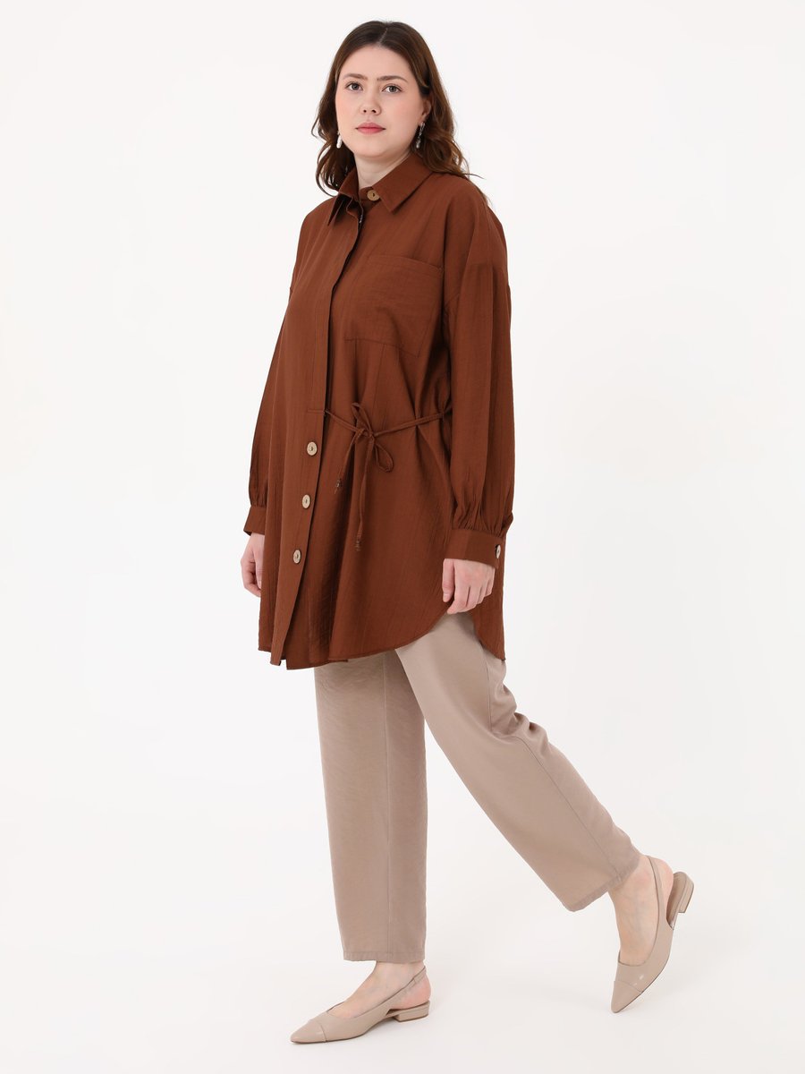 Moda Gazel Kahverengi Tunik