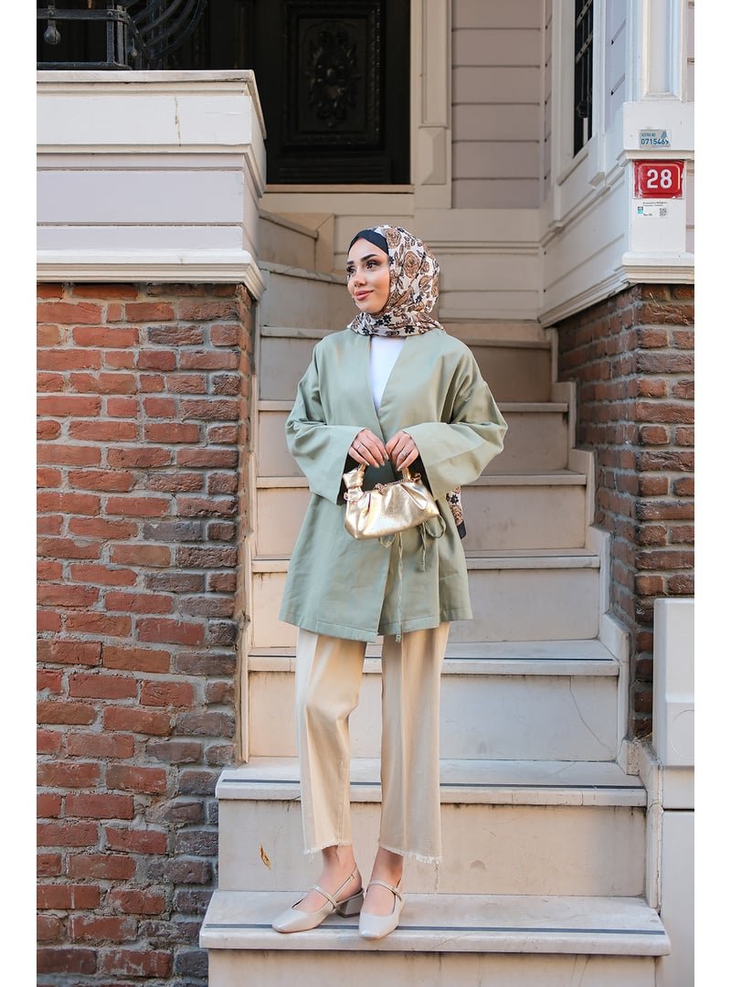Locco Moda Krem Pileli Ham Pantolon