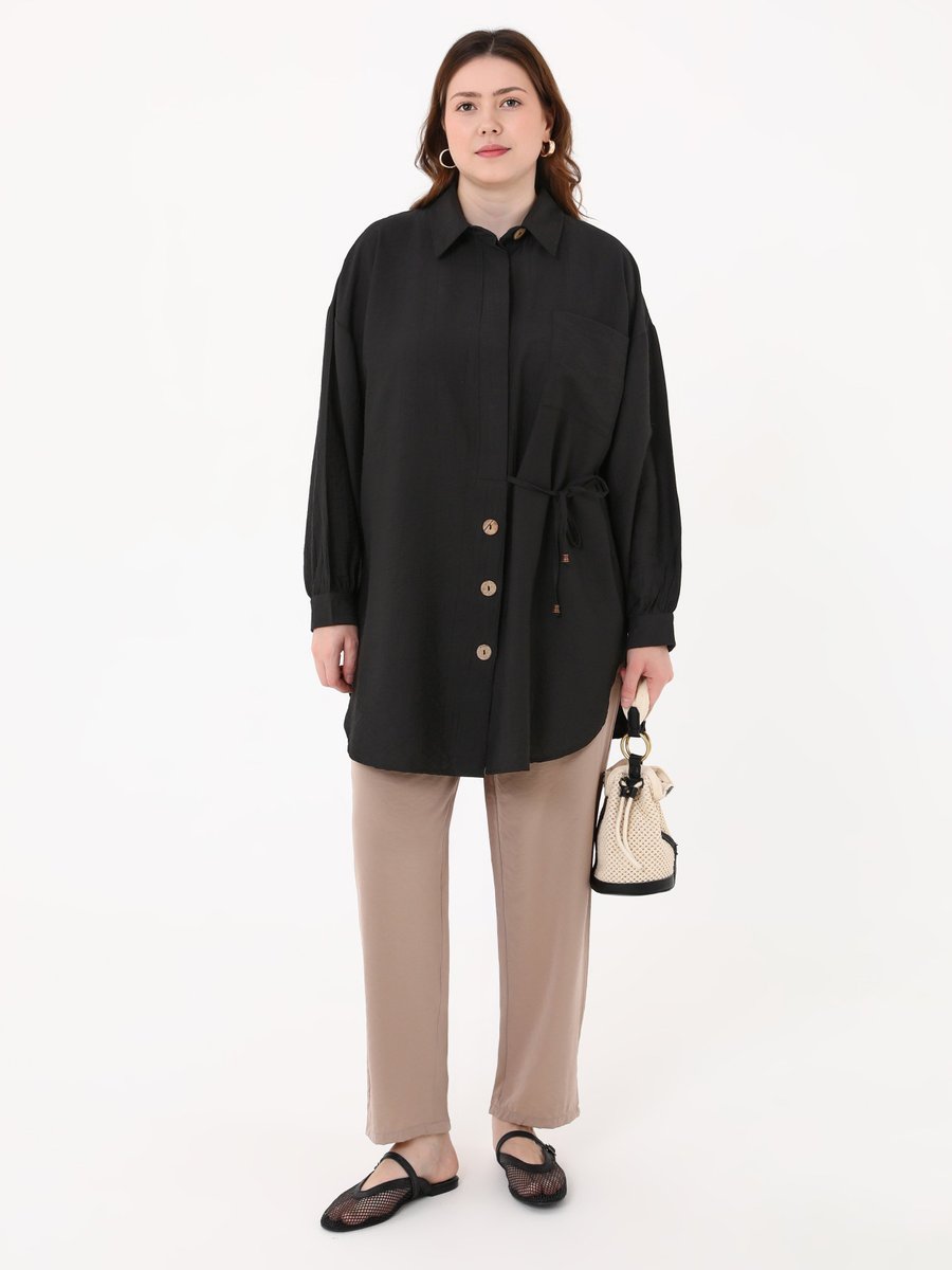 Moda Gazel Siyah Tunik