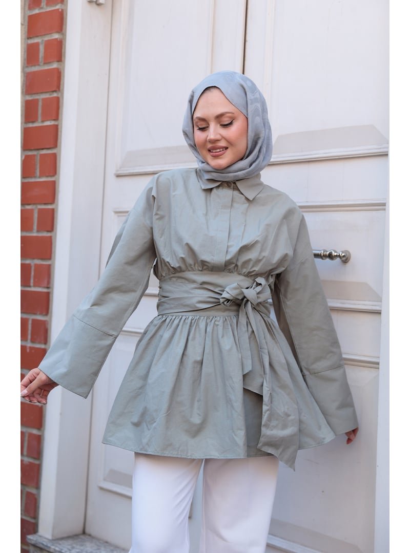 Locco Moda Bali Poplin Gömlek Küf Yeşil