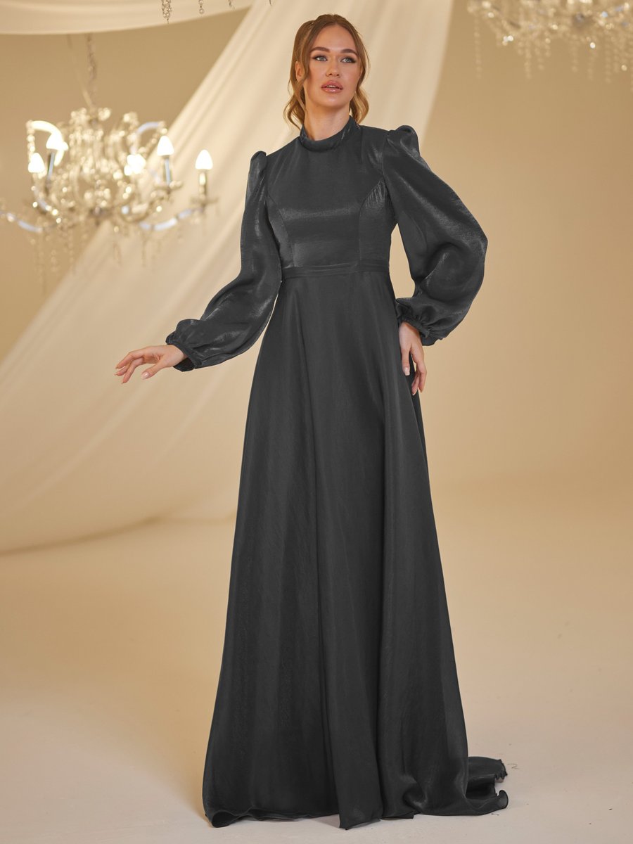 Burak Baran Fashion Siyah Helin Abiye Elbise