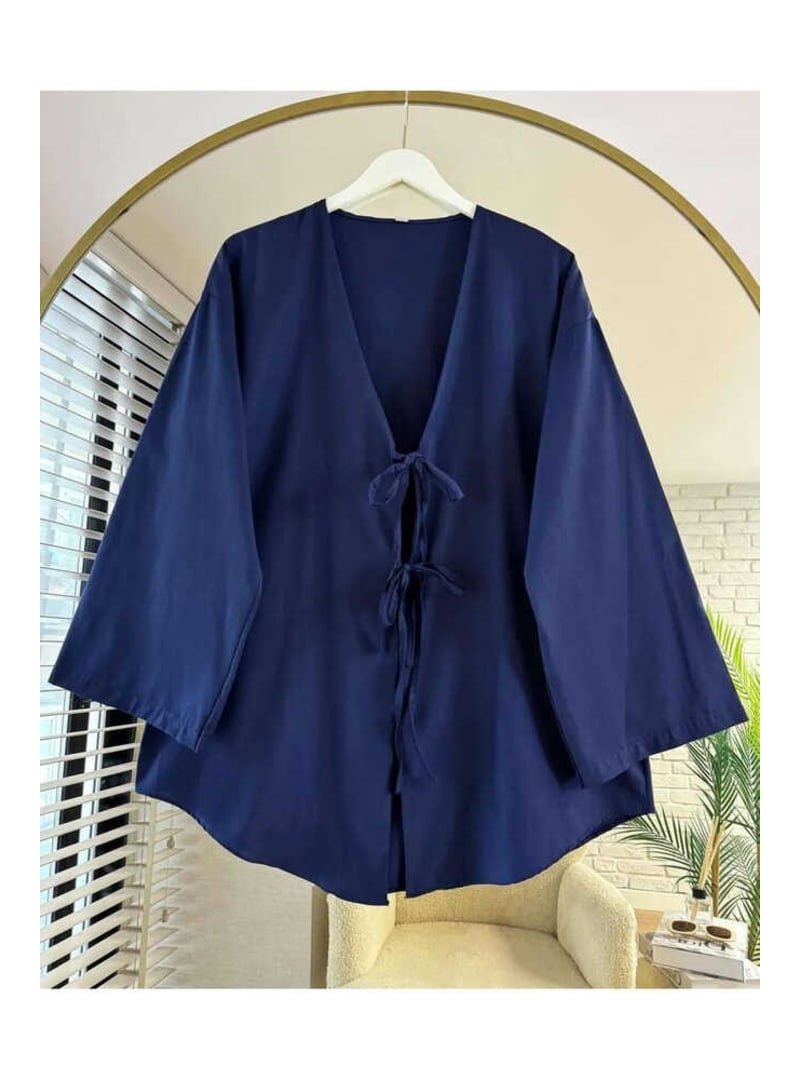 AİŞE TESETTÜR Önü Bağlamalı Kimono Tunik
