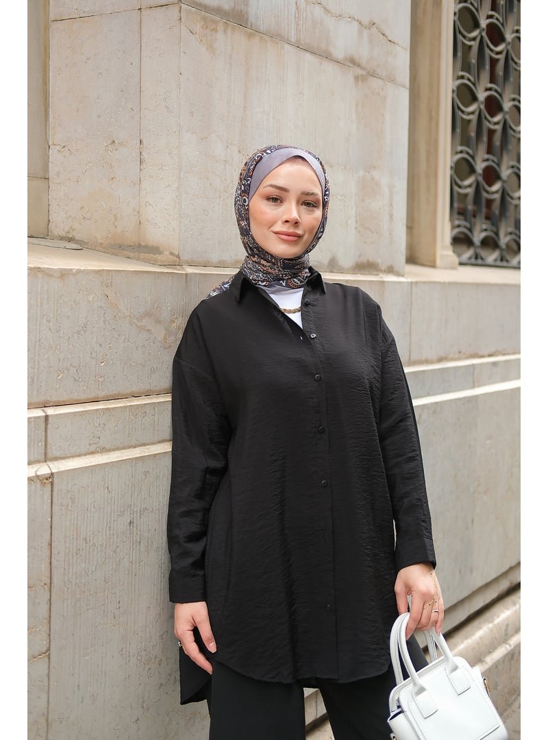 Locco Moda Siyah Rita Kraş Gömlek