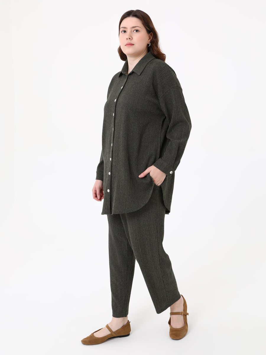 Moda Gazel Haki Takım
