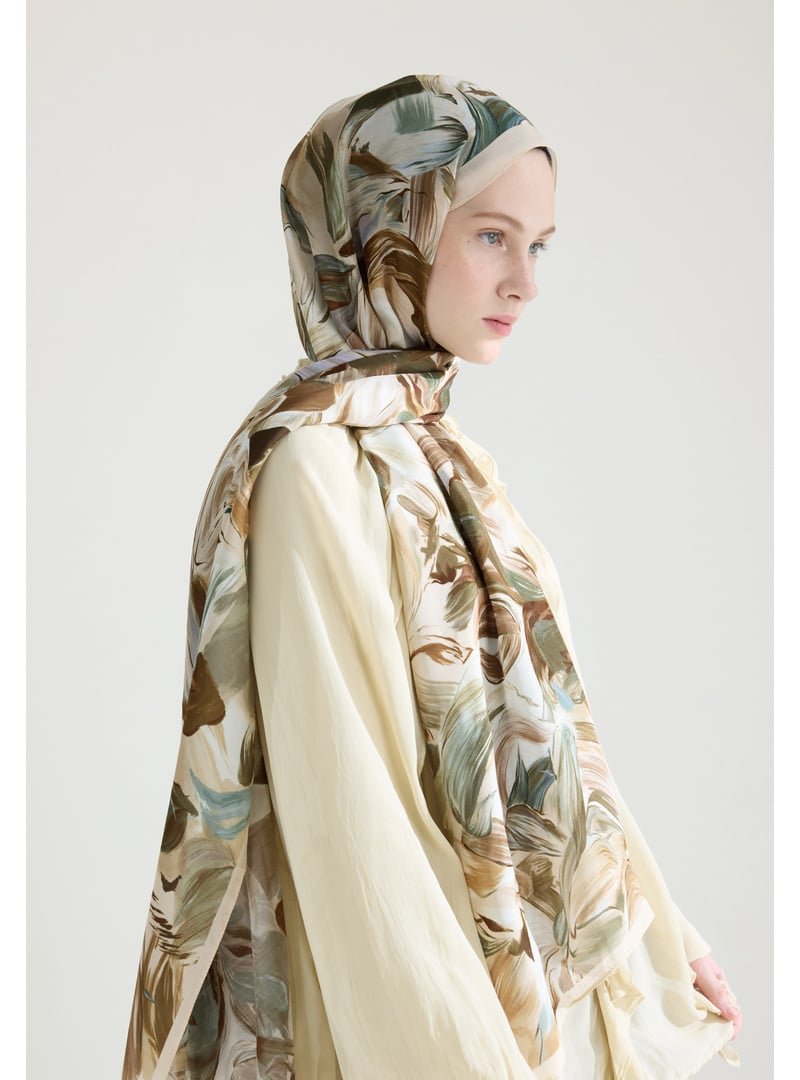 FRESHSCARFS Nude Vanılla Blossom Floş Viskon Şal