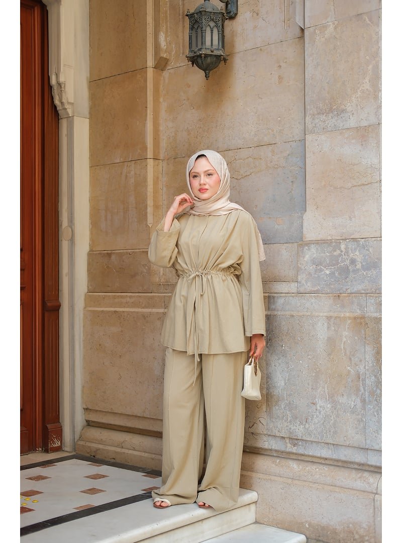 Locco Moda Taş Detaylı İkili Takım Küf Yeşil