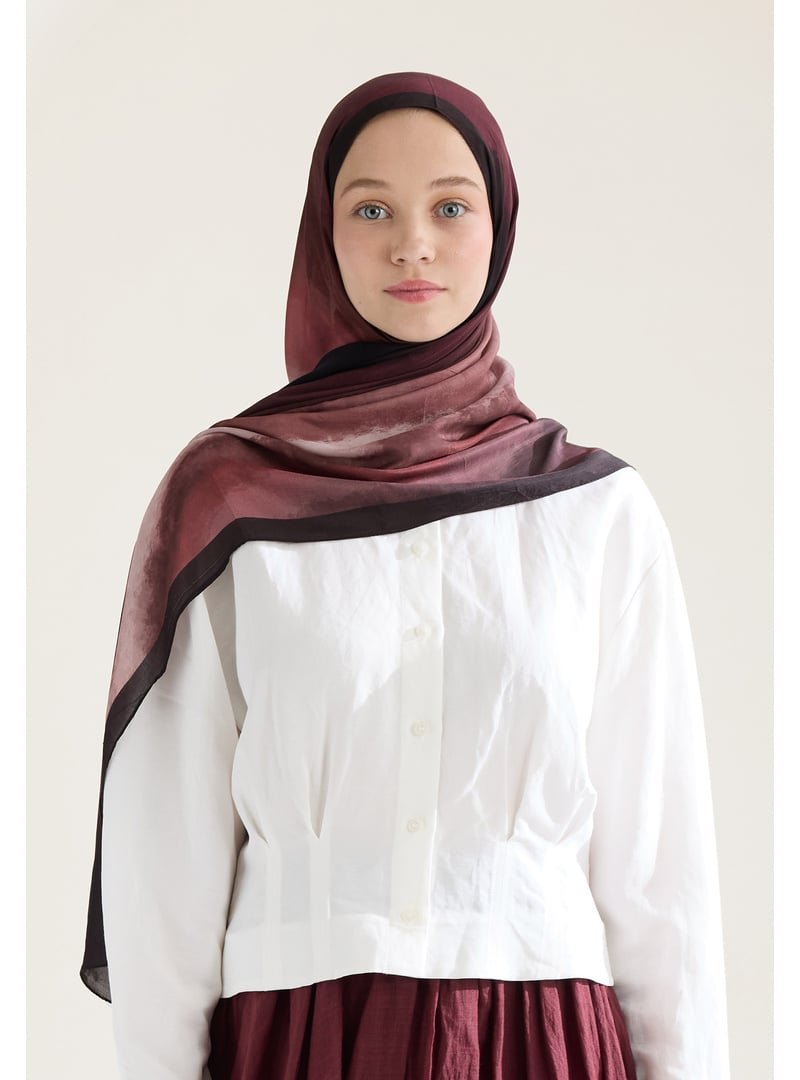 FRESHSCARFS Bordo Ombre Floş Viskon Şal