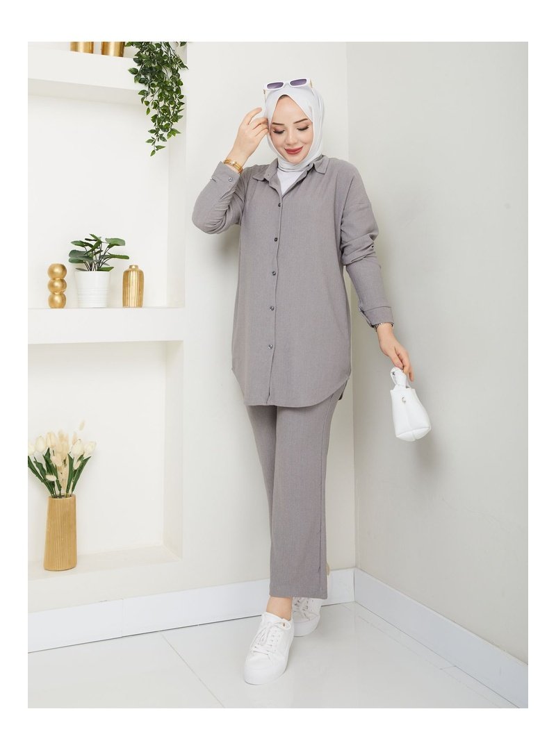 Volt Clothing Gri Pantolonlu Takım