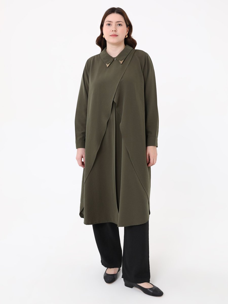 Moda Gazel Haki Tunik