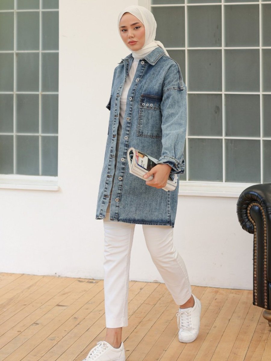 DEDEMAX Mavi Denim Ceket