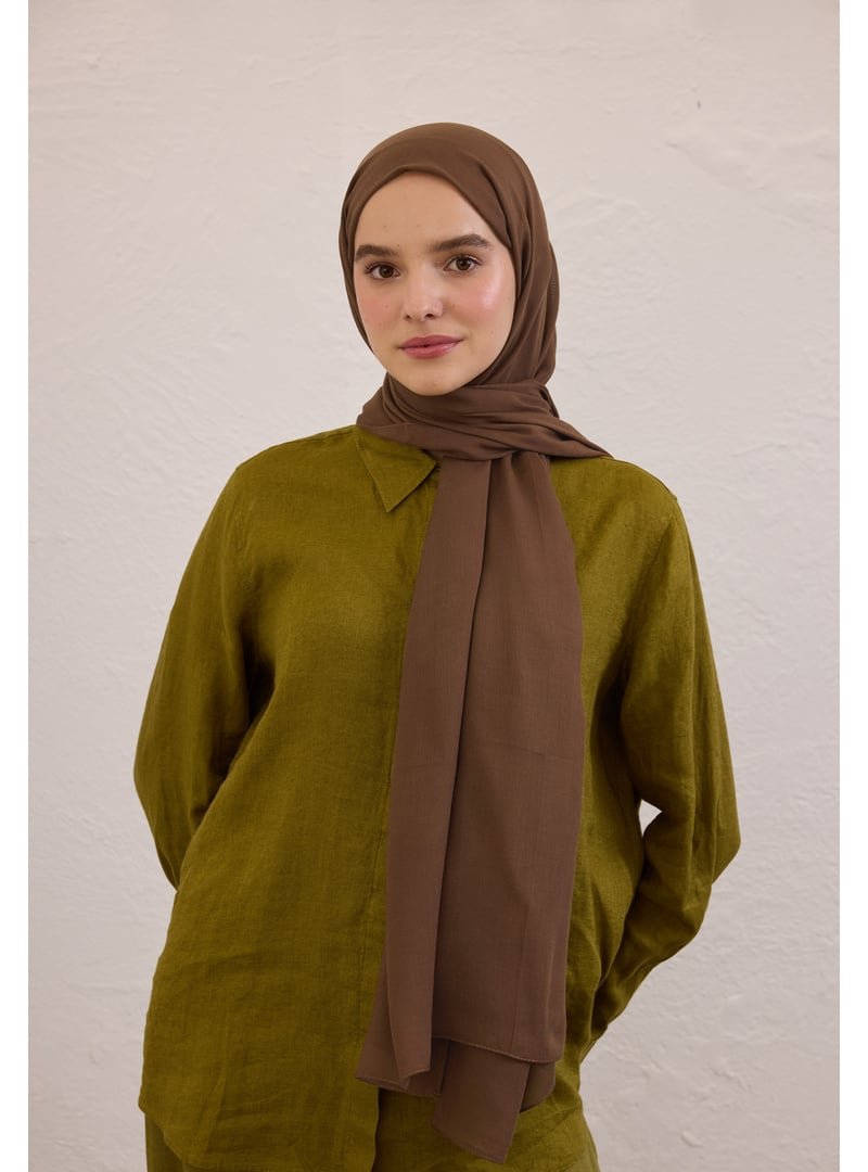 FRESHSCARFS Soft Viskon Şal Sıcak Kahve