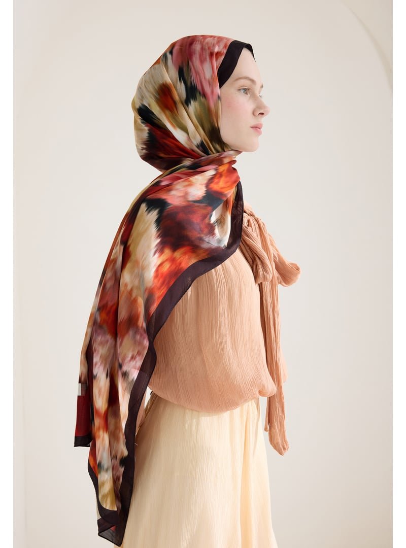 FRESHSCARFS Siyah Sweet Peony Floş Viskon Şal