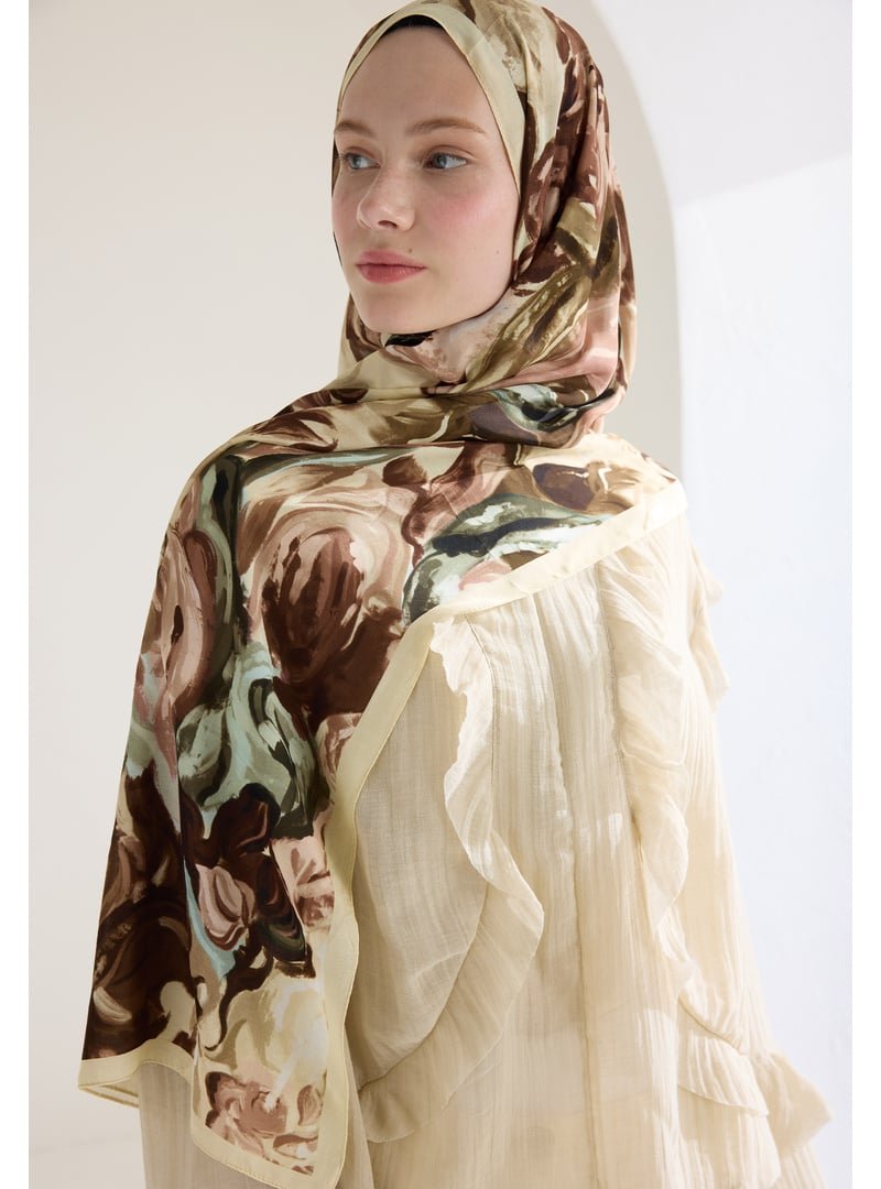 FRESHSCARFS Nude Rosıe Floş Viskon Şal