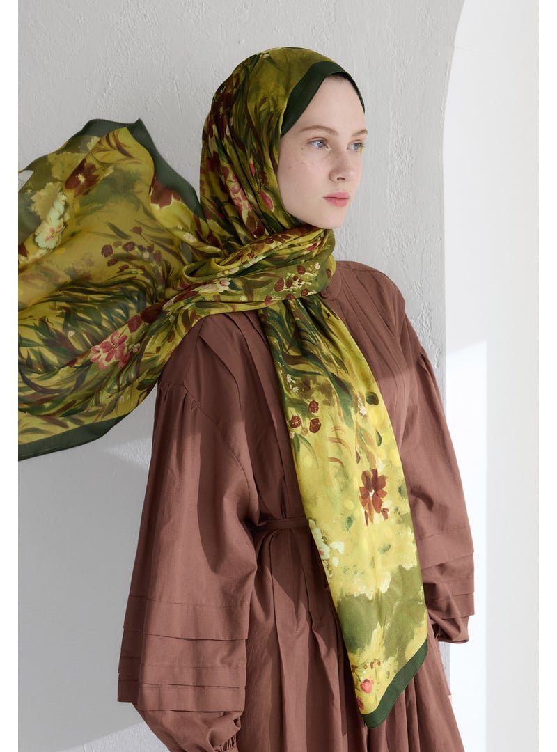 FRESHSCARFS Sweet Garden Floş Viskon Şal Yaprak