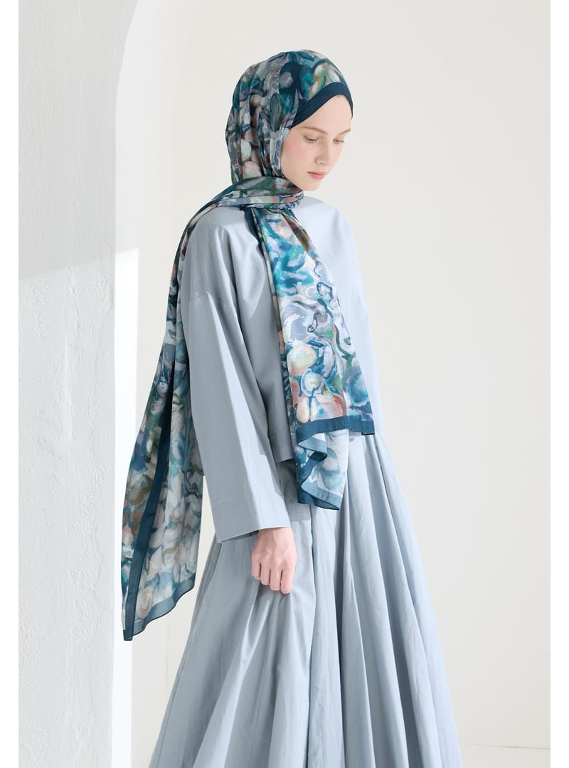 FRESHSCARFS İndigo Astra Floş Viskon Şal