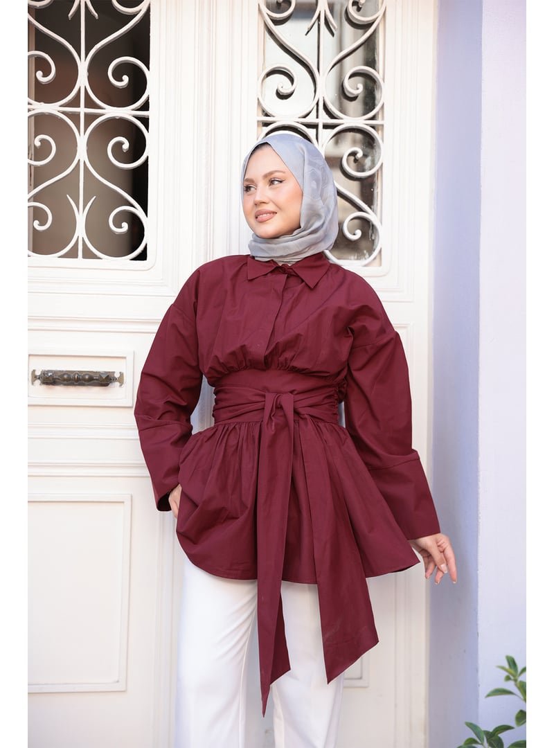 Locco Moda Bordo Bali Poplin Gömlek