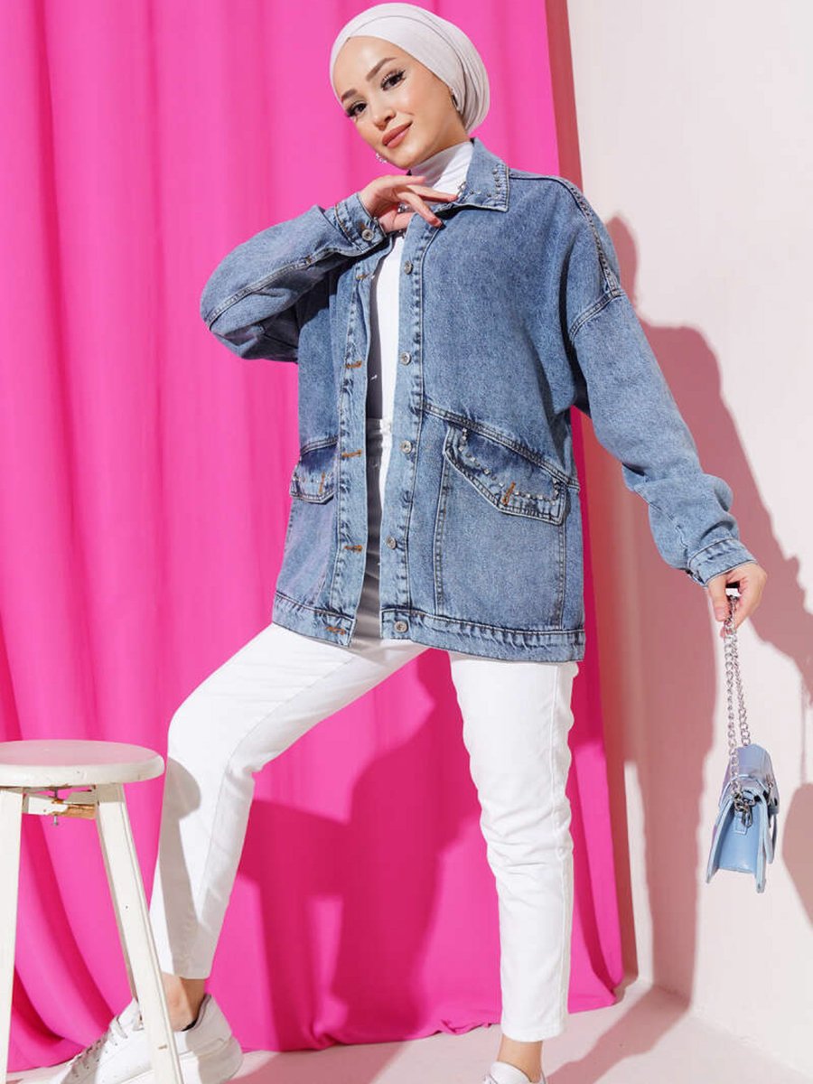 DEDEMAX Mavi Denim Ceket