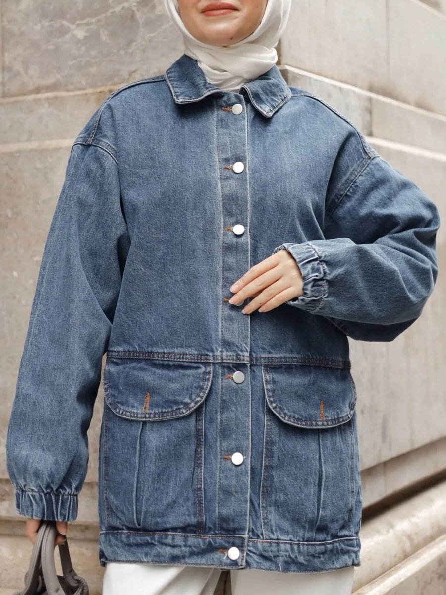DEDEMAX Koyu Mavi Denim Ceket
