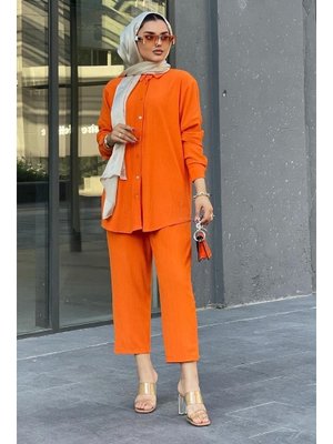 Volt Clothing Turuncu Pantolonlu Takım