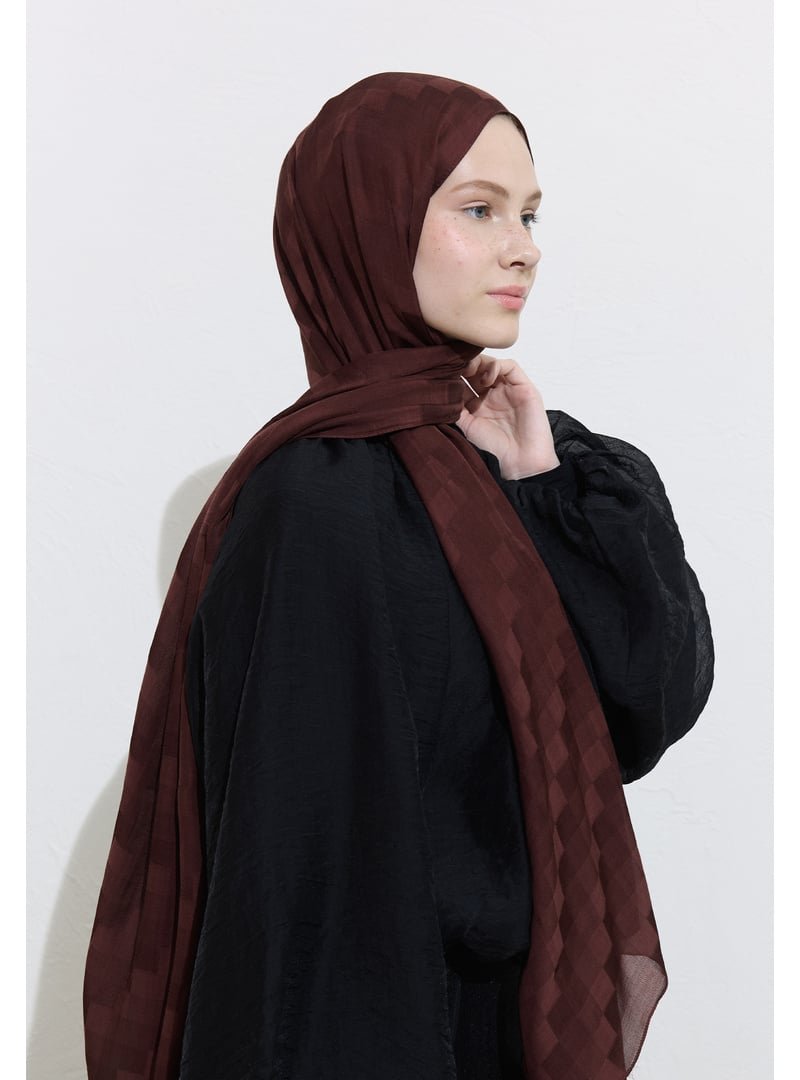 FRESHSCARFS Nori İpeksi Jakar Şal Ağaç Kabuğu