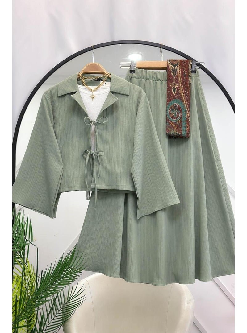 Volt Clothing Yeşil Merve Etek Ceket İkili Takım