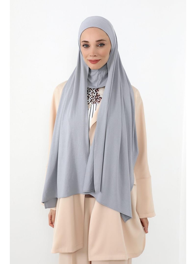 Aisha`s Design Gri Boynu Kapatan Ninja Boneli Pratik Penye Şal,ps