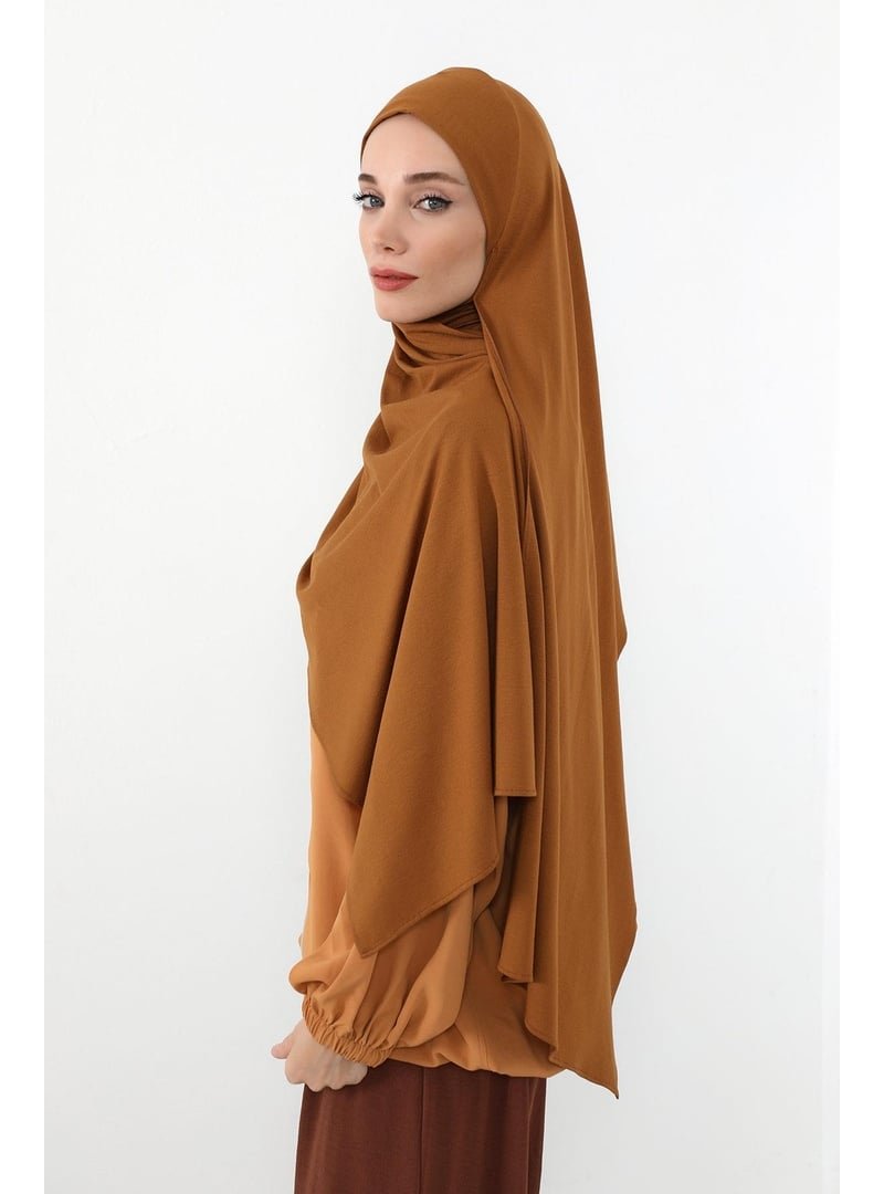 Aisha`s Design Koyu Hardal Boynu Kapatan Ninja Boneli Pratik Penye Şal,ps