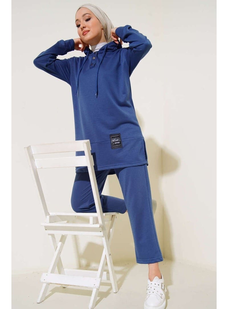 Volt Clothing İndigo What Ever Armalı Kapüşonlu İkili Takım