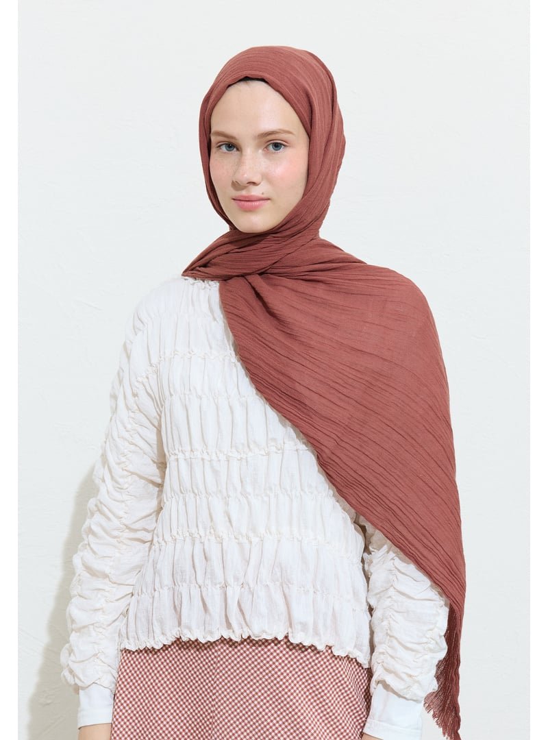 FRESHSCARFS Pamuklu Keten Şal Cranberry Sauce