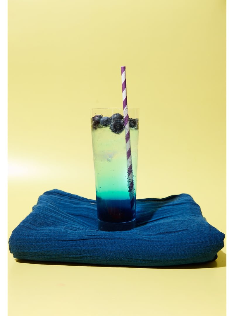 FRESHSCARFS Pamuklu Keten Şal Blue Spırulına