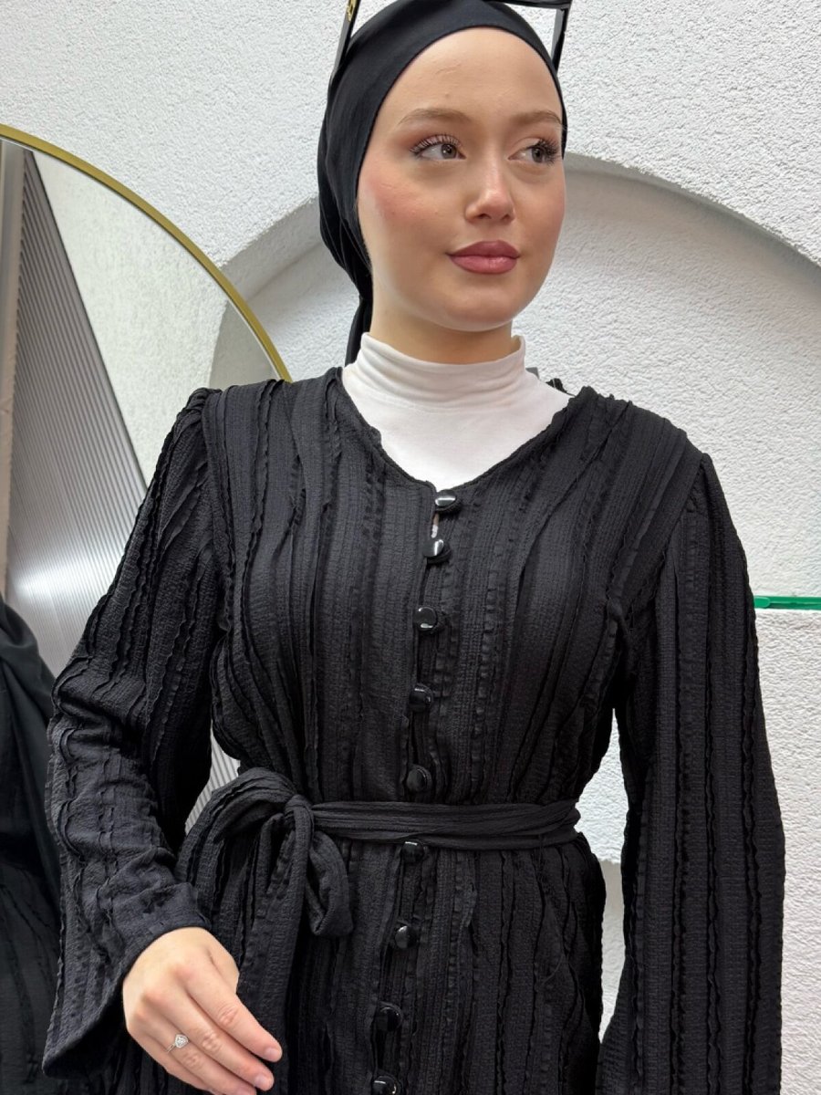 Ensa Tesettür Siyah Gamze İkili Takım